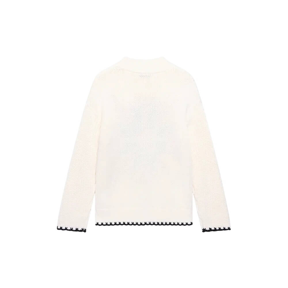 Mint Velvet White Snowflake Cotton Blend Knit Jumper